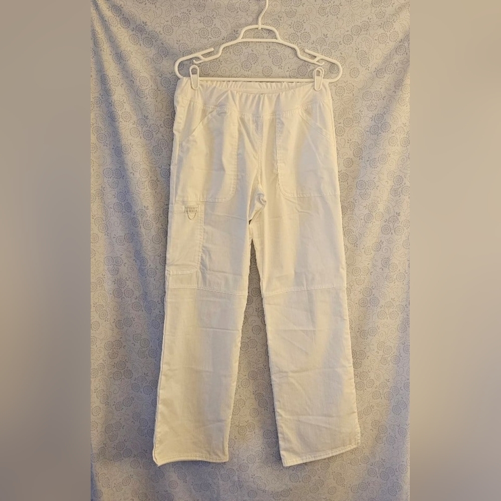 ✨️ Cherokee Workwear Revolution Women's Pull-on Scrub Pants ~ Small/ White